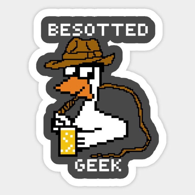 Adventurer White Sticker by BesottedGeek